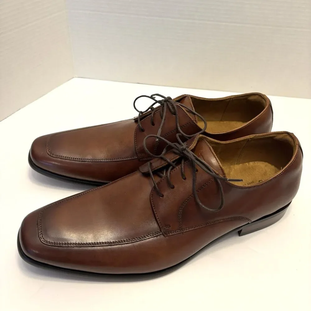 Florsheim Men's Flex Sole Brown Cognac Dress Shoes 13D Lace Up Comfort NWOB